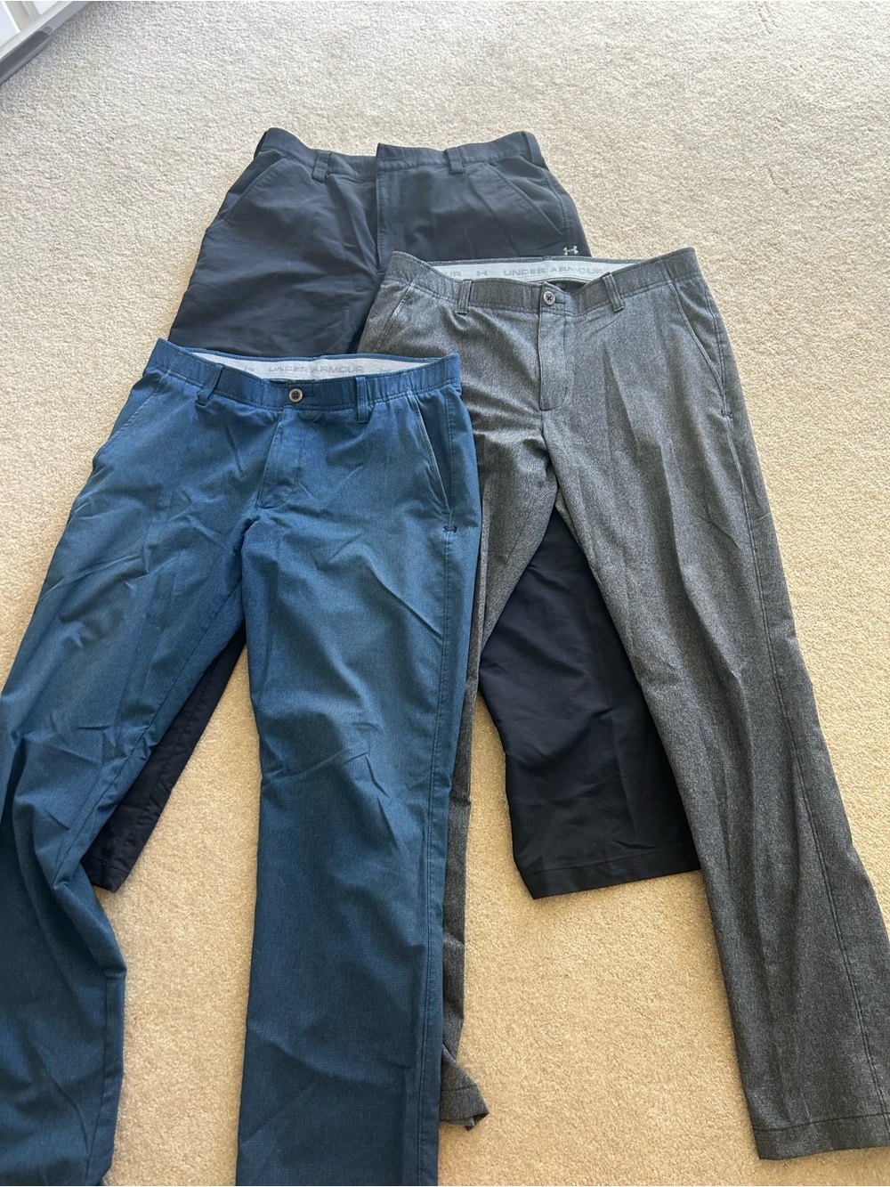 Under Armour Men’s Golf Performance Pants 3 pair bundle